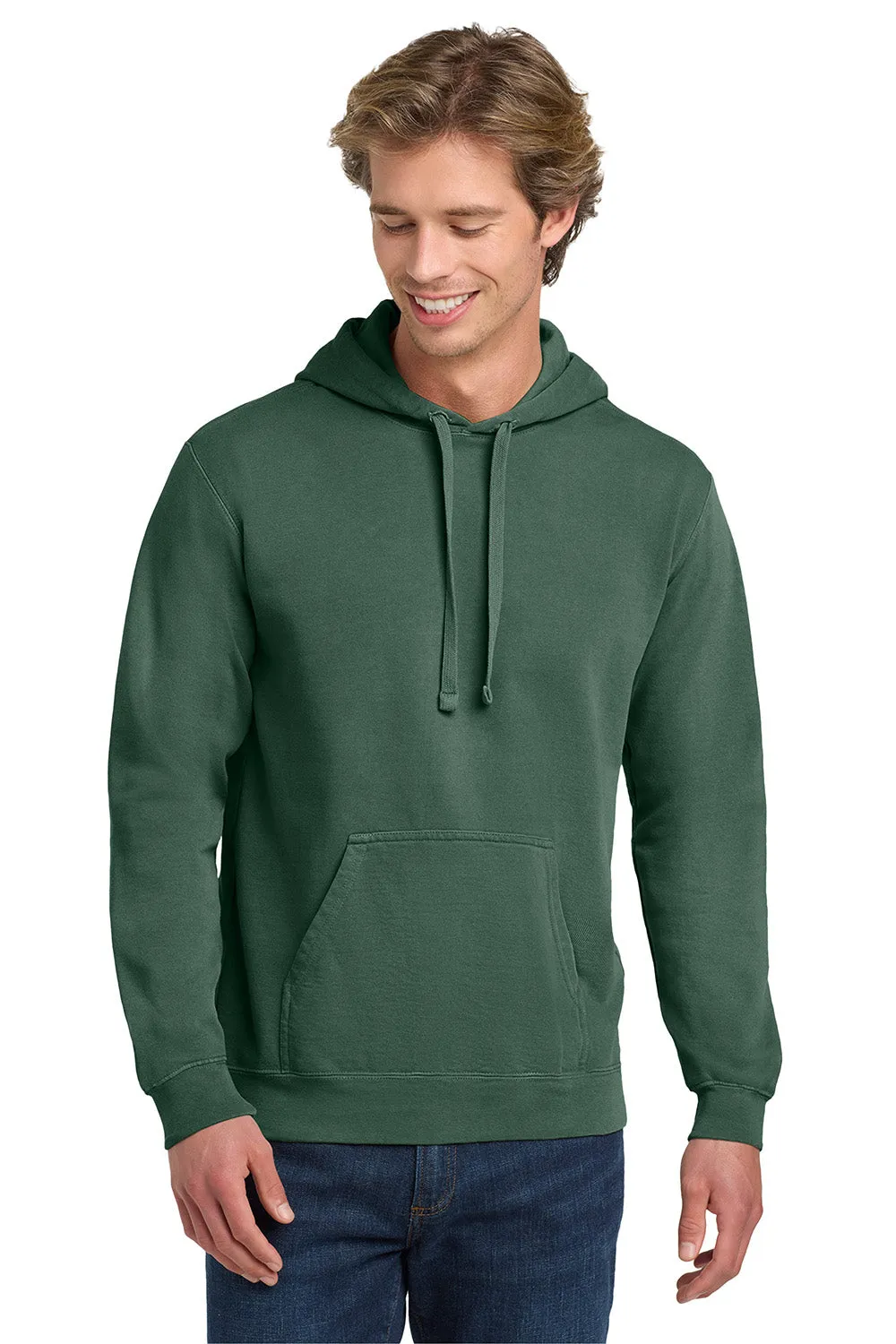 Comfort Colors Herren Kapuzenpullover mit Kangaroo-Tasche - Blaufichte