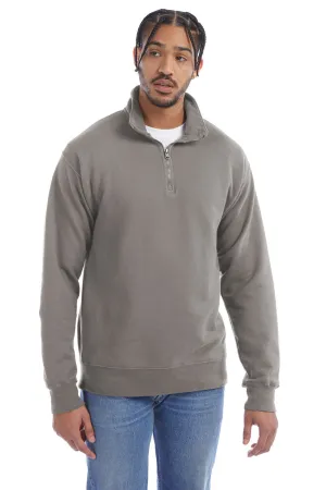 ComfortWash von Hanes Herren 1/4-Zip Sweatshirt - Betongrau