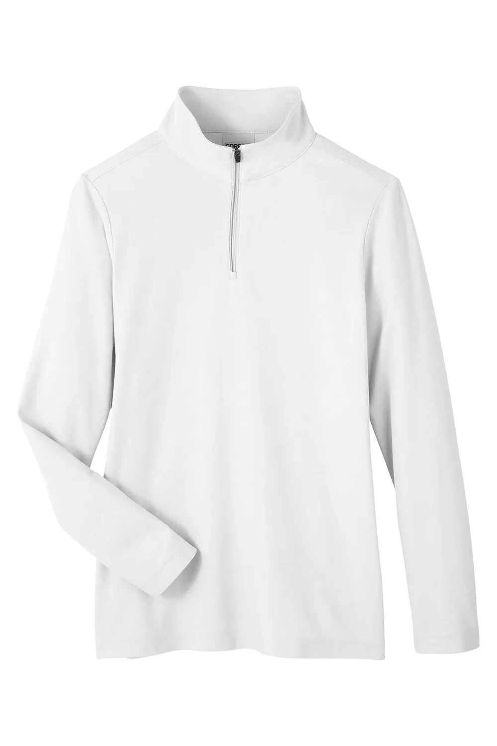 Core 365 Damen Fusion ChromaSoft Performance Feuchtigkeitstransportierendes Piqué 1/4-Zip Sweatshirt - Weiß