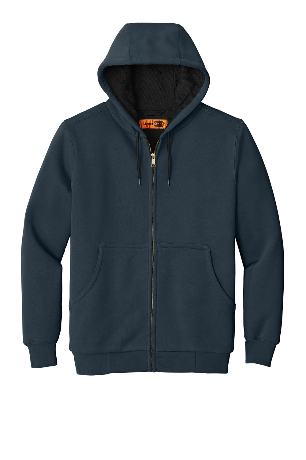 CornerStone Herren Kapuzenpullover mit Reißverschluss und Taschen - Marineblau