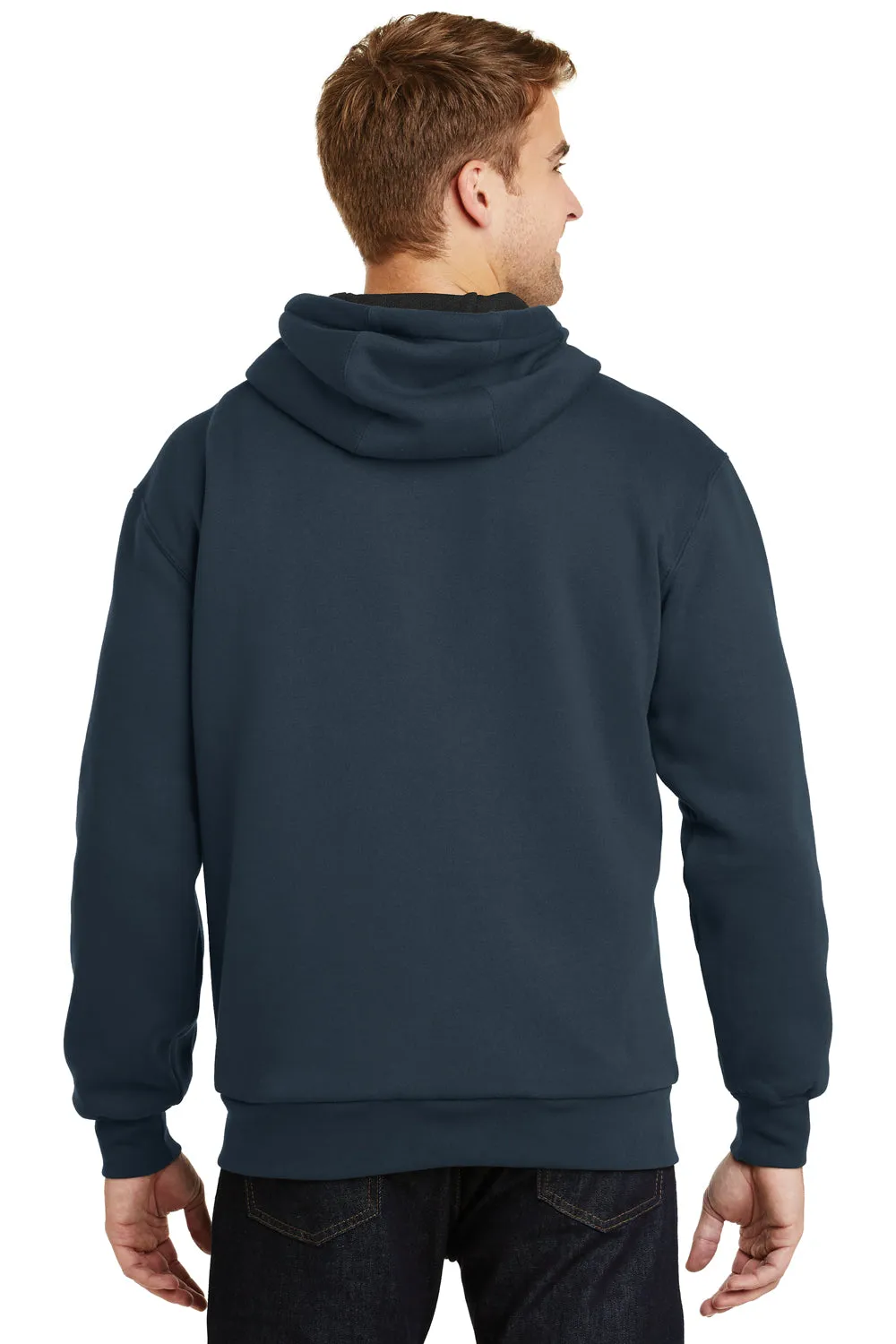 CornerStone Herren Kapuzenpullover mit Reißverschluss und Taschen - Marineblau