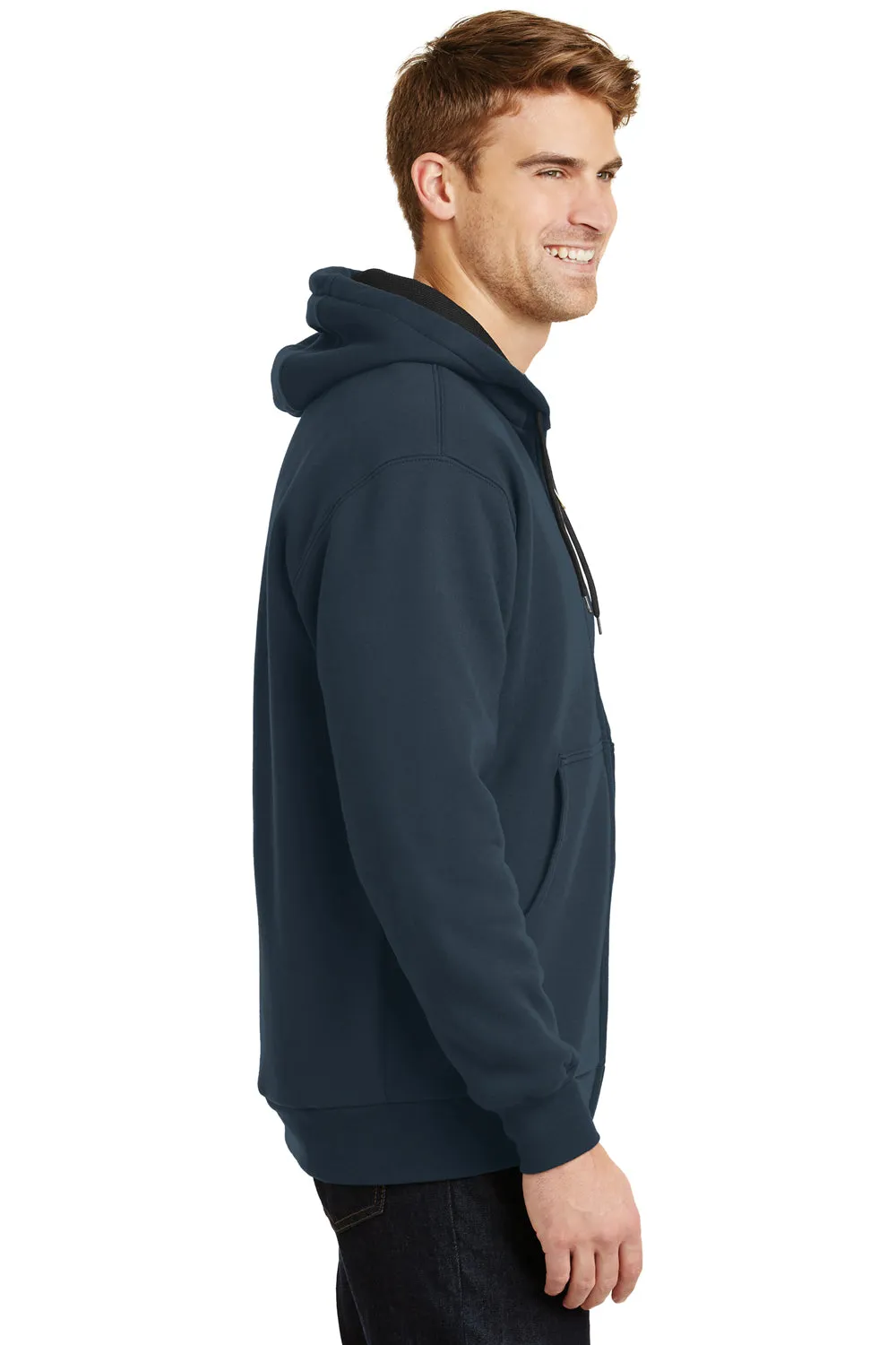 CornerStone Herren Kapuzenpullover mit Reißverschluss und Taschen - Marineblau
