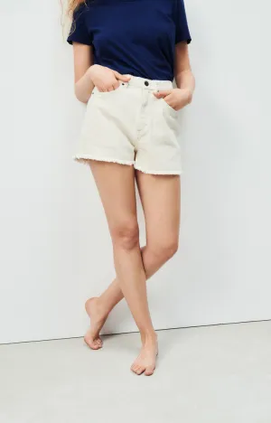 Denim Shorts Tine09d Ecru