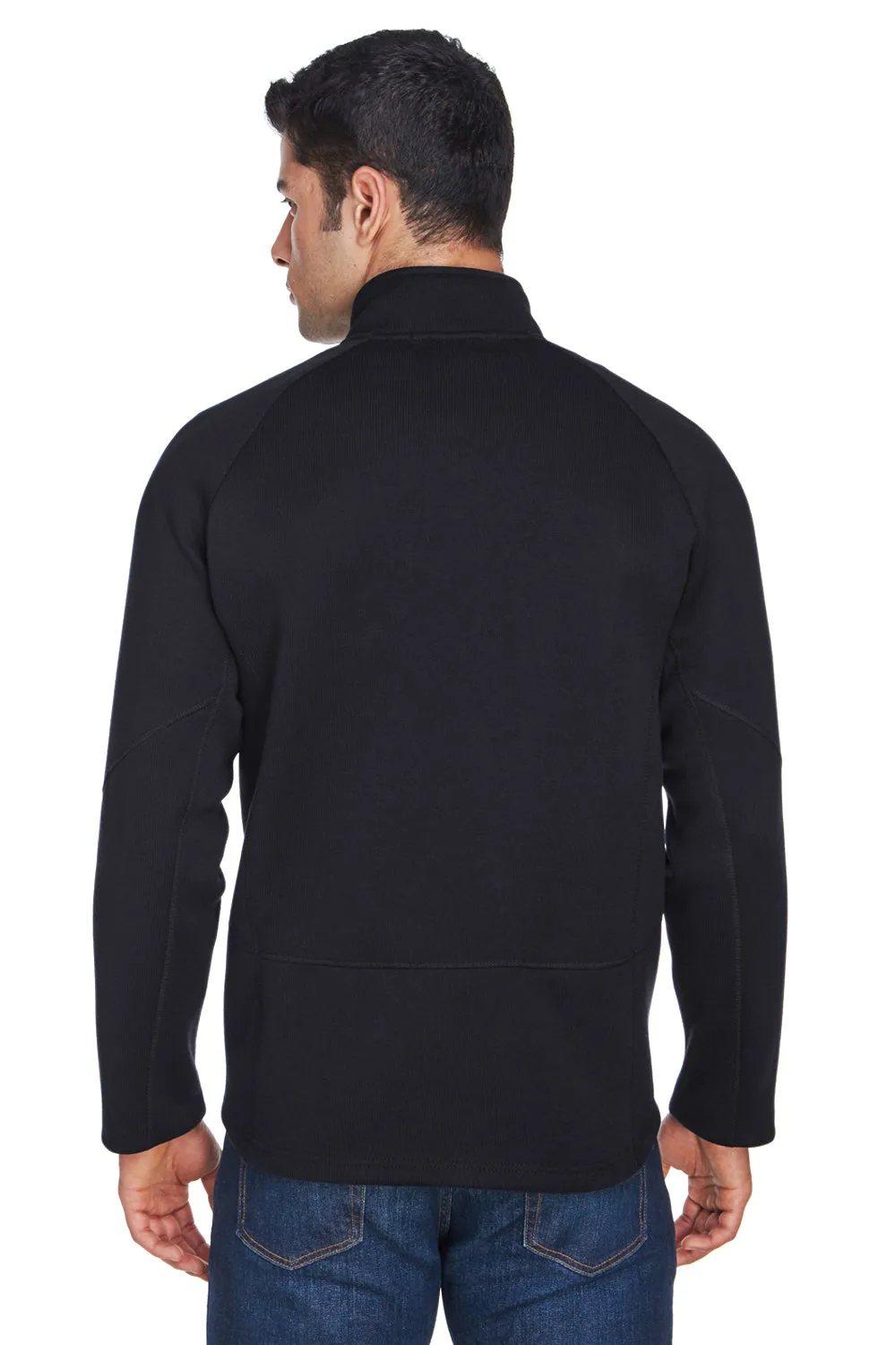 Devon & Jones Herren Bristol Pullover Fleece 1/4 Zip Sweatshirt mit Pillenresistenz - Schwarz