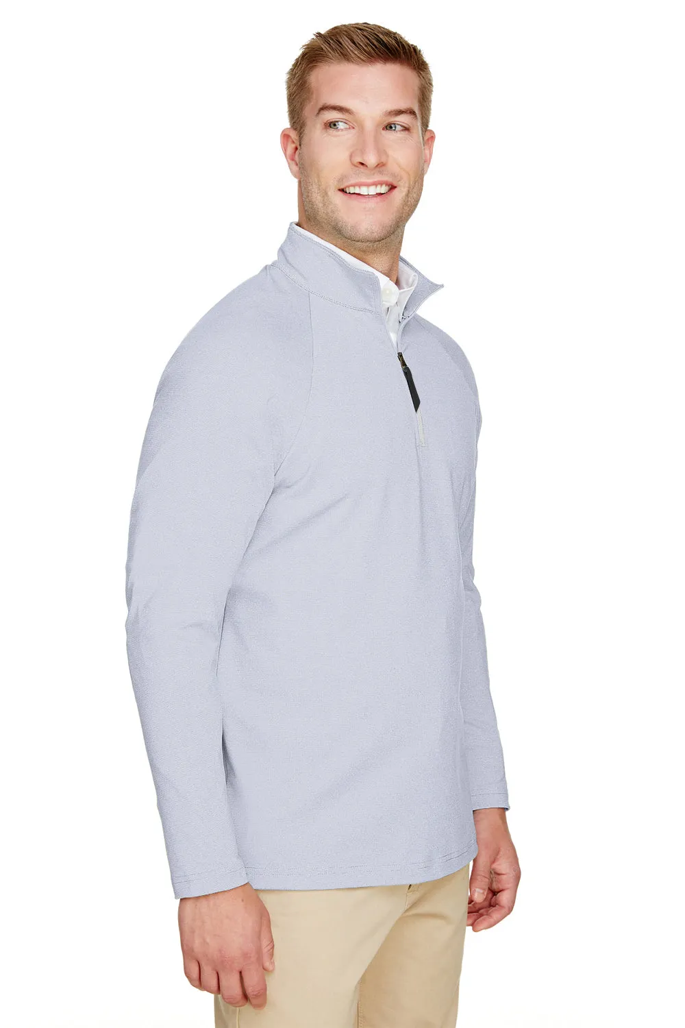 Devon & Jones Herren CrownLux Clubhouse Performance Feuchtigkeitstransportierendes 1/4-Zip Sweatshirt - Marineblau