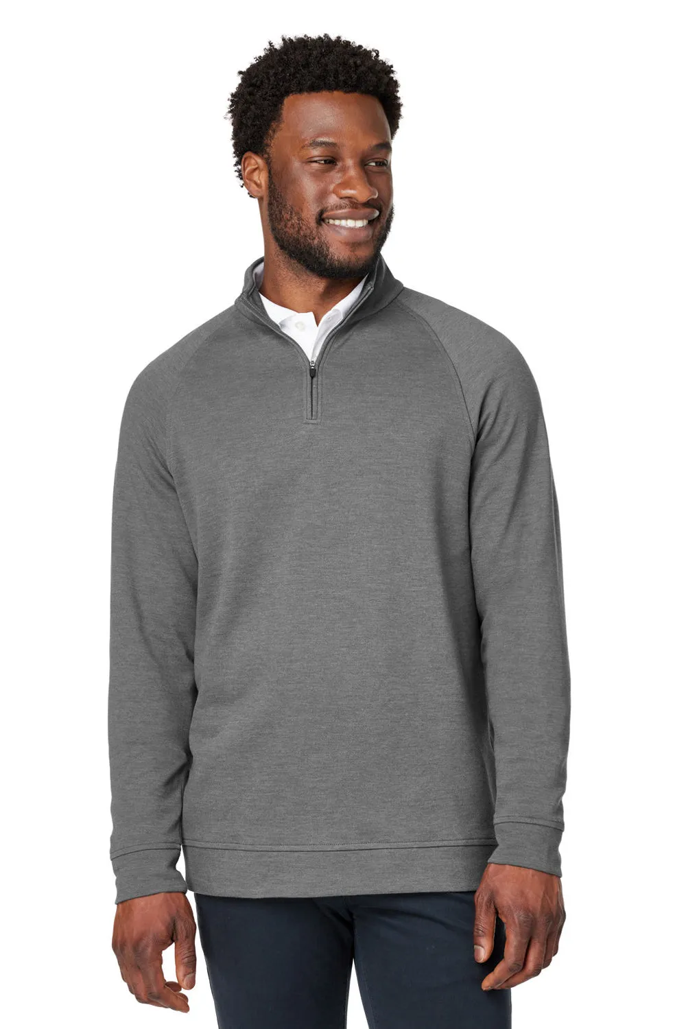 Devon & Jones Herren New Classics Charleston 1/4-Zip Sweatshirt - Grau Melange