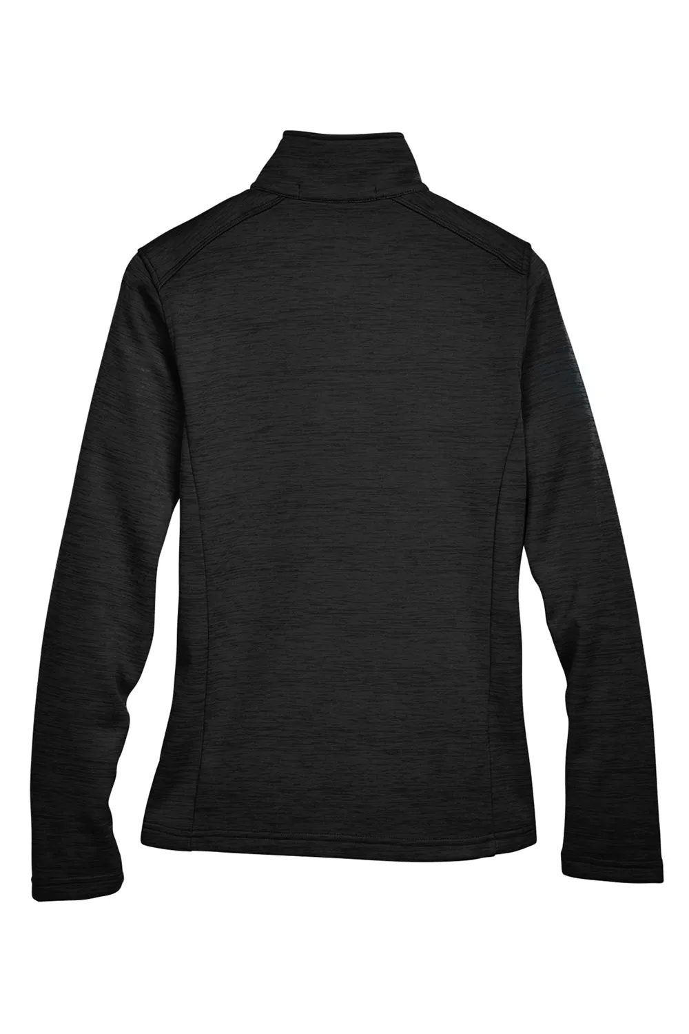 Devon & Jones Damen Newbury Fleece 1/4-Zip Sweatshirt mit Beuteltasche - Heather Schwarz