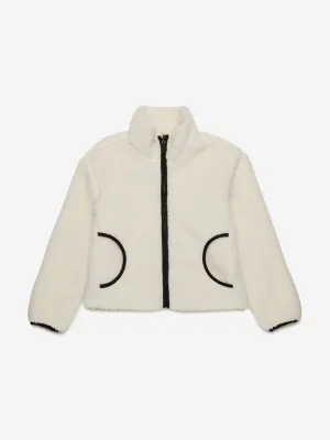 Diesel Girls Polar Fleece Jacket in Elfenbein