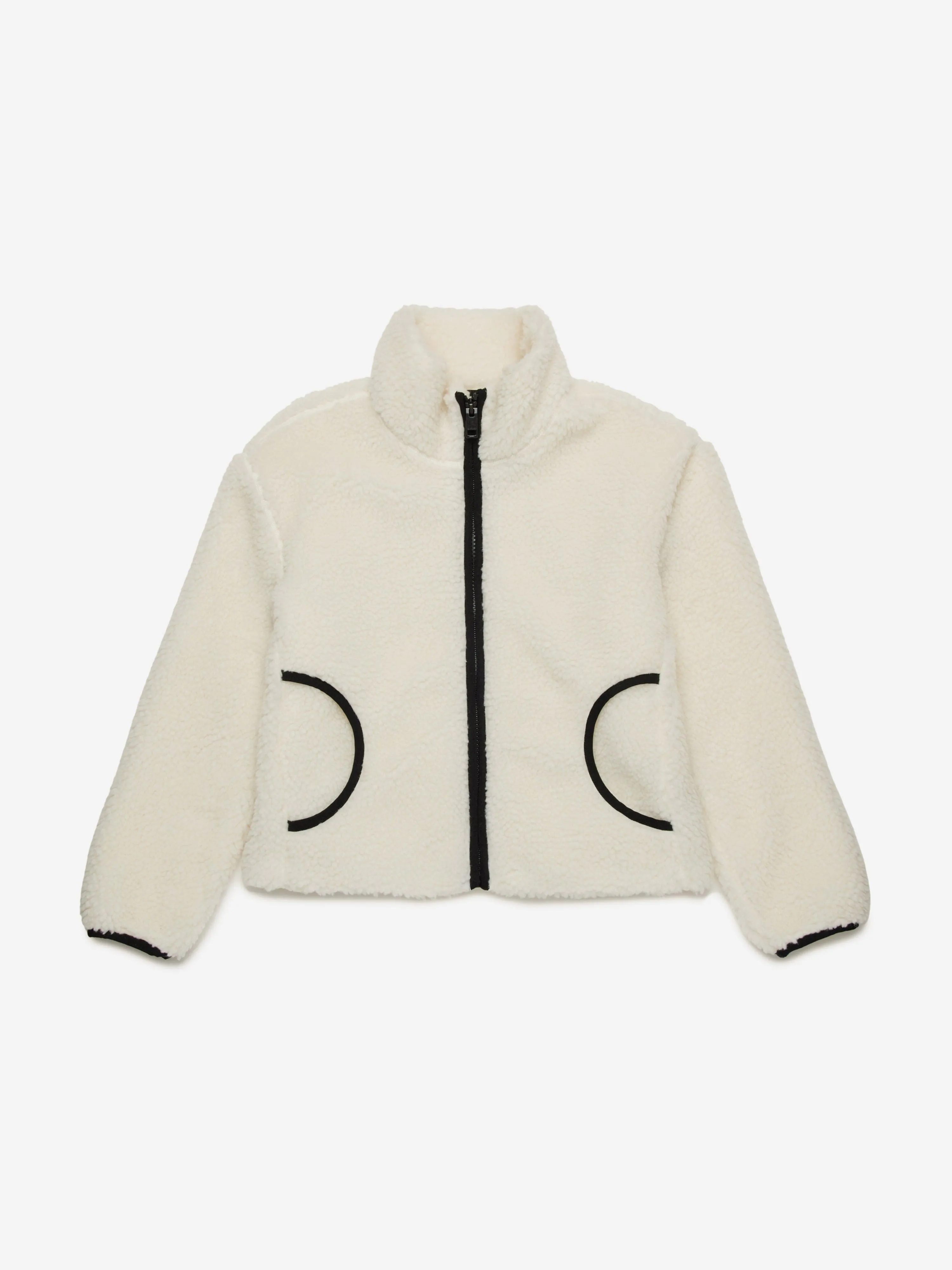 Diesel Girls Polar Fleece Jacket in Elfenbein
