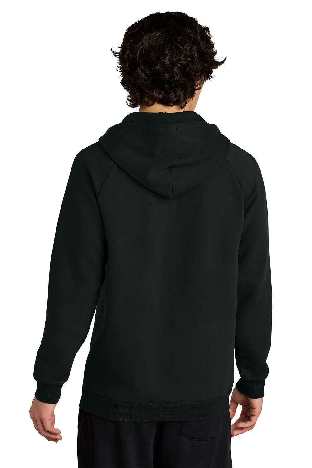 District Herren Cloud Fleece Kapuzenpullover mit Kangaroo-Tasche - Tiefschwarz