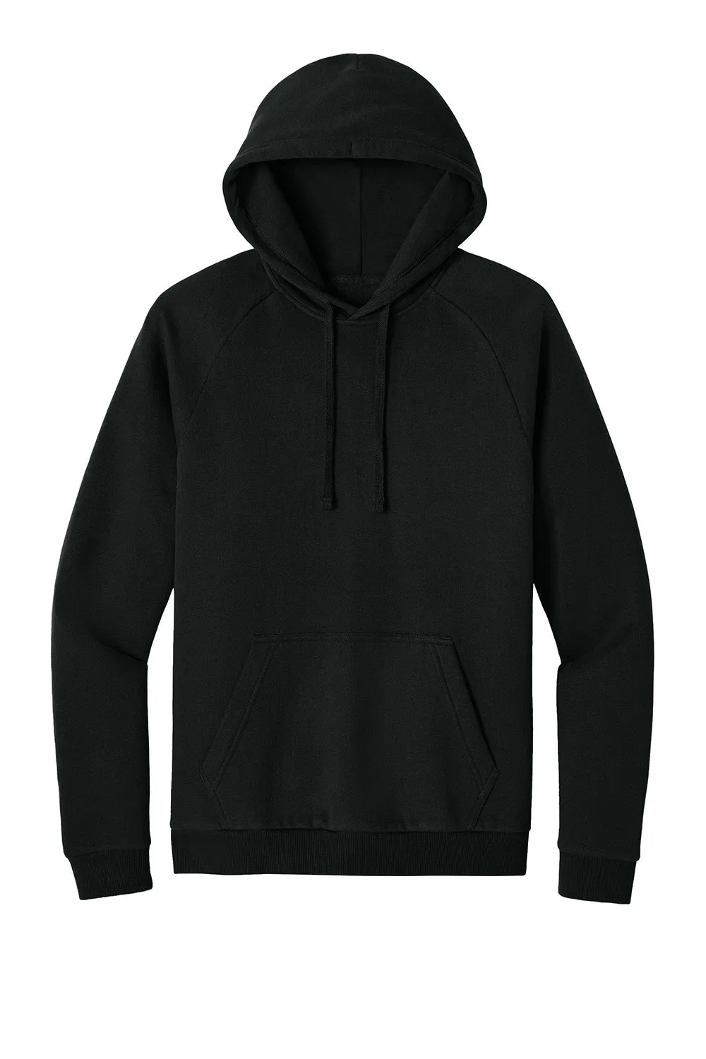 District Herren Cloud Fleece Kapuzenpullover mit Kangaroo-Tasche - Tiefschwarz