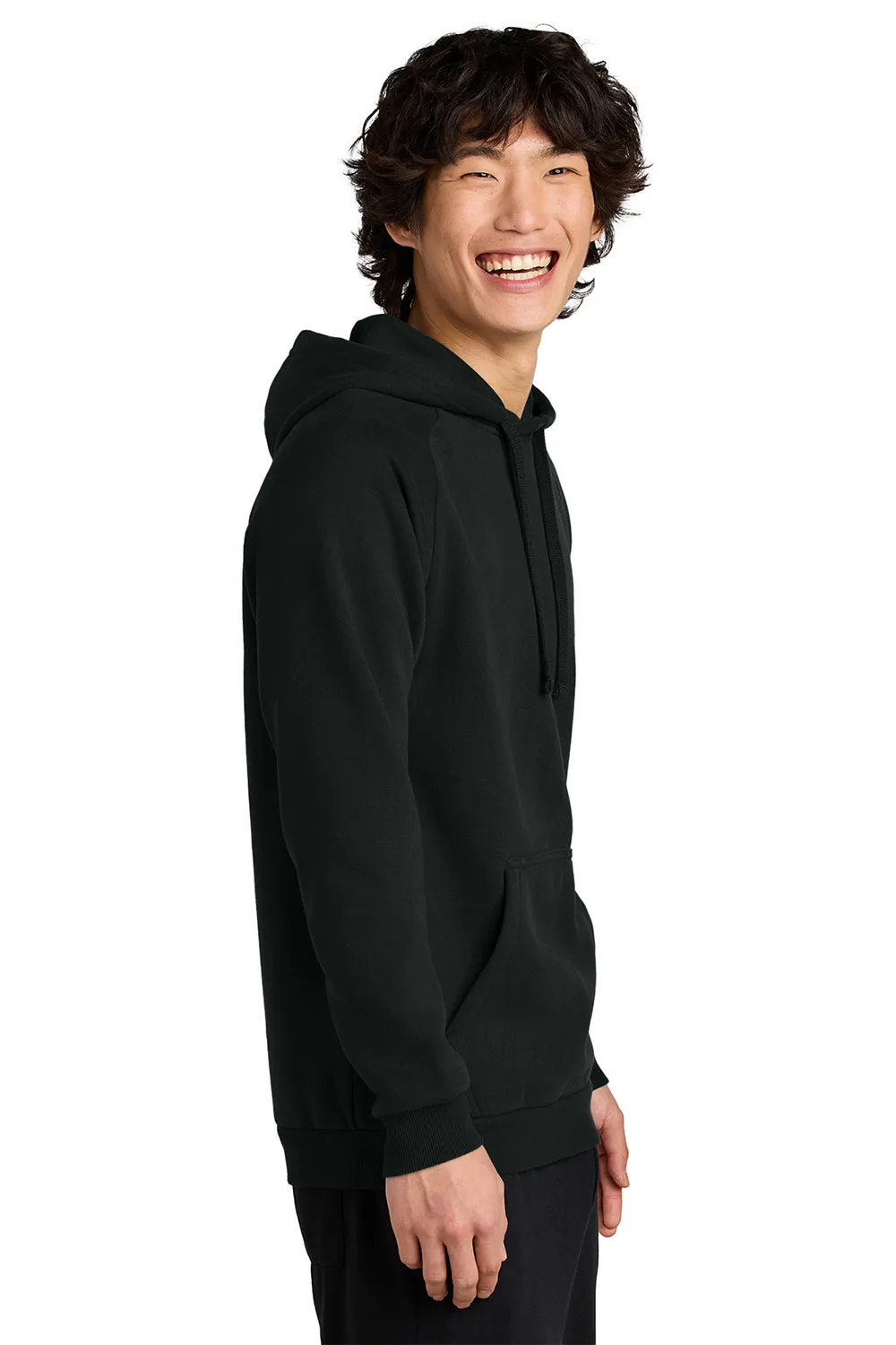 District Herren Cloud Fleece Kapuzenpullover mit Kangaroo-Tasche - Tiefschwarz
