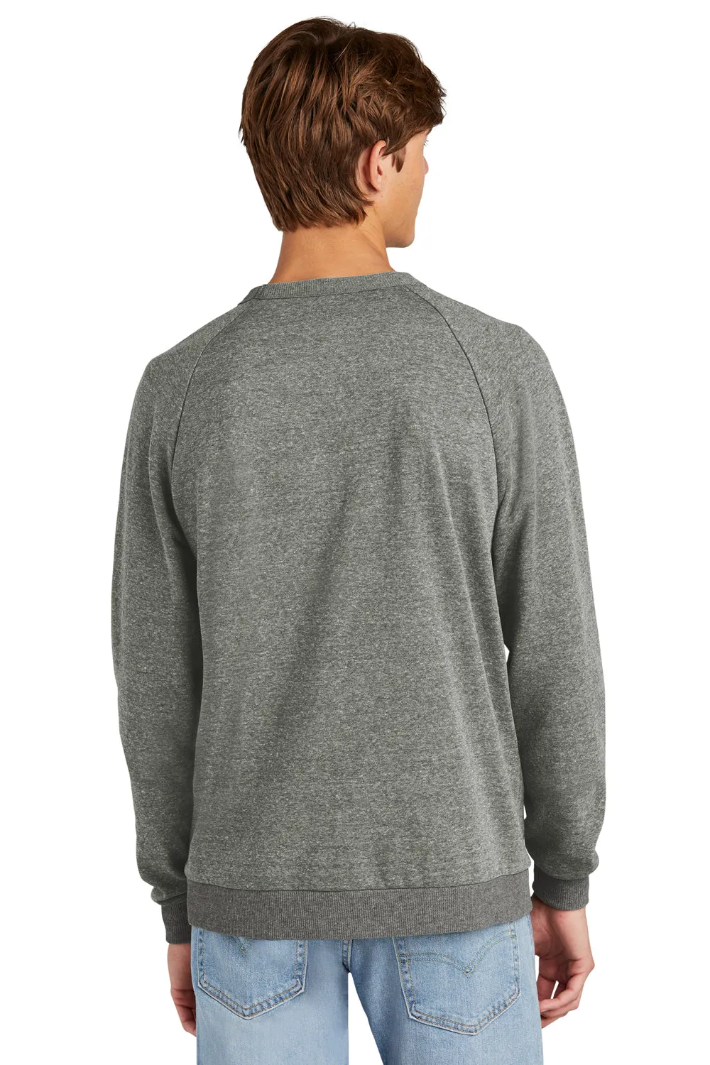 District Herren Perfektes Tri-Fleece Rundhalspullover - Meliertes Anthrazitgrau