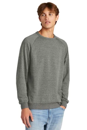 District Herren Perfektes Tri-Fleece Rundhalspullover - Meliertes Anthrazitgrau