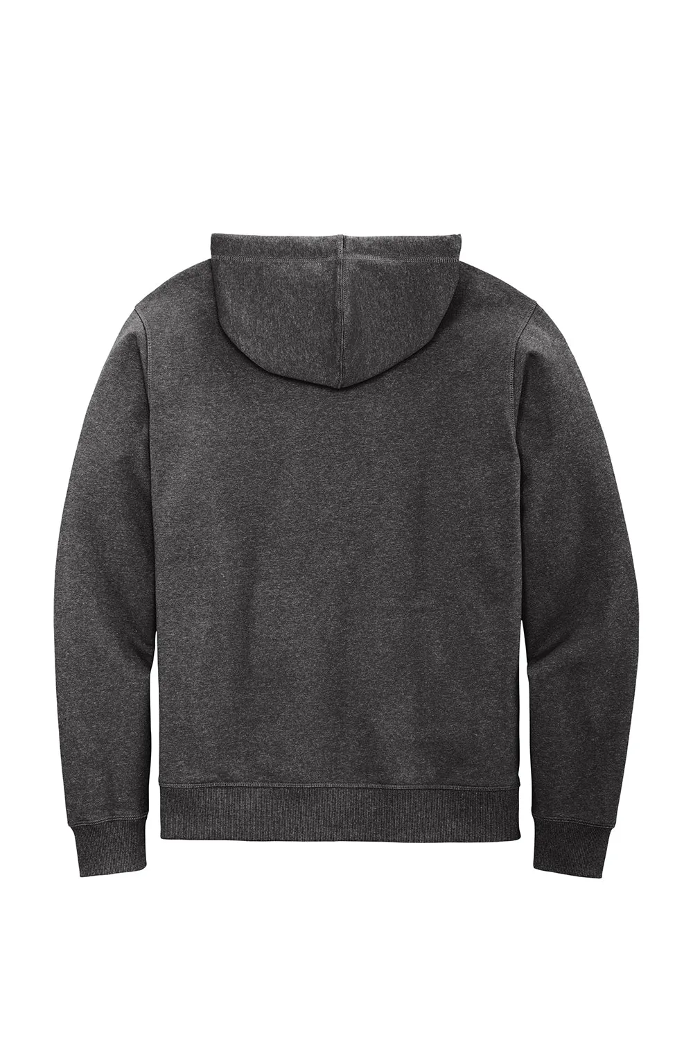 District Mens Re-Fleece Full-Zip Kapuzenpullover mit Taschen - Heather Charcoal Grey