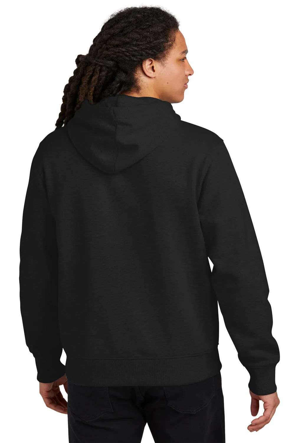District Herren V.I.T. Schwere Fleece Kapuzenpullover Hoodie mit Beuteltasche - Schwarz