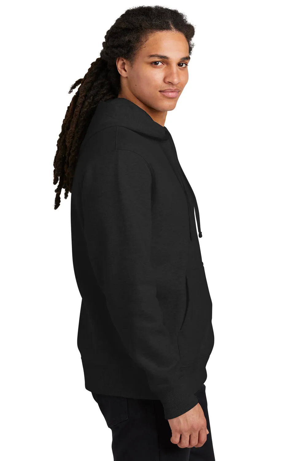 District Herren V.I.T. Schwere Fleece Kapuzenpullover Hoodie mit Beuteltasche - Schwarz