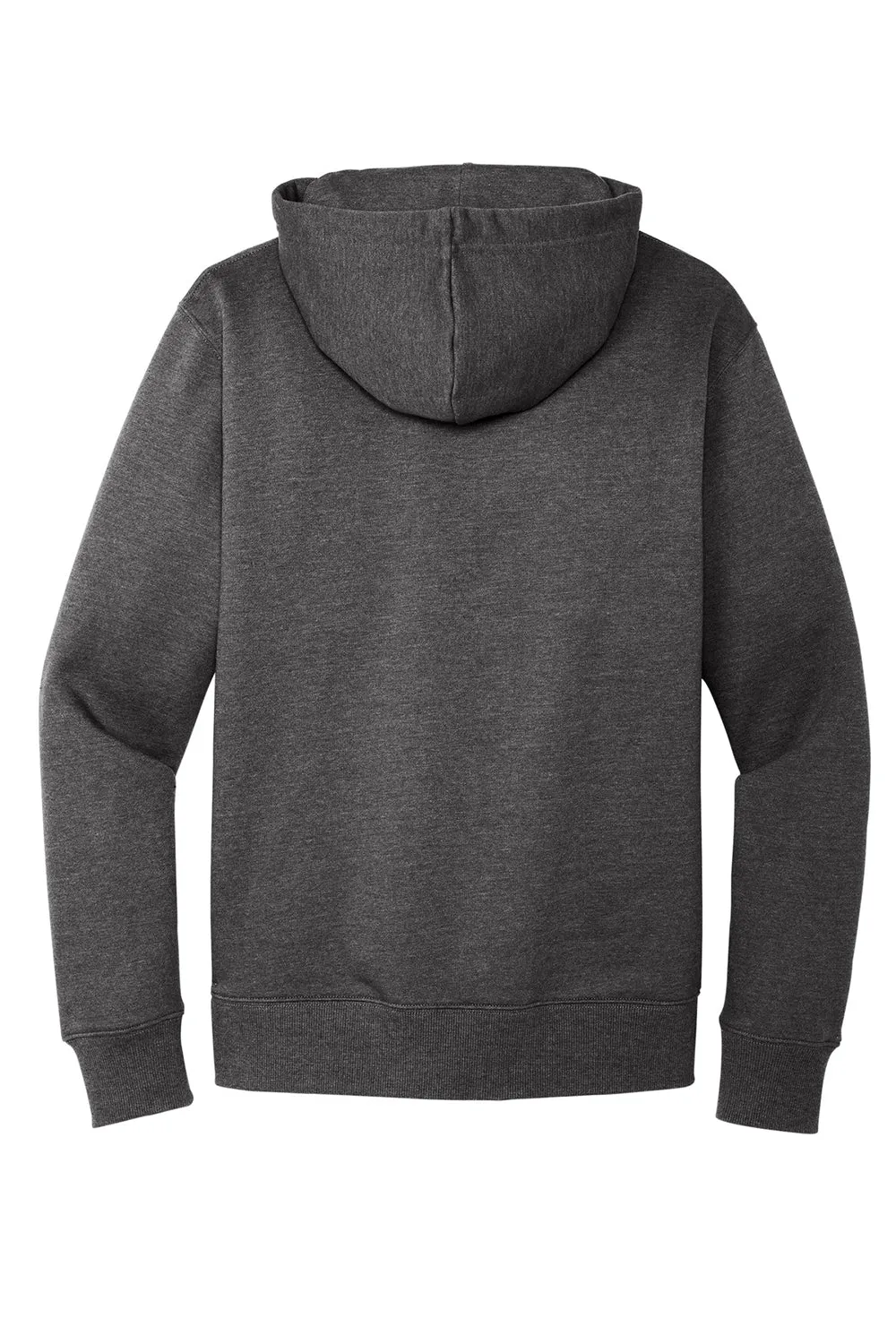 District Herren V.I.T. Schwere Fleece Kapuzenpullover Hoodie mit Beuteltasche - Heather Charcoal Grau