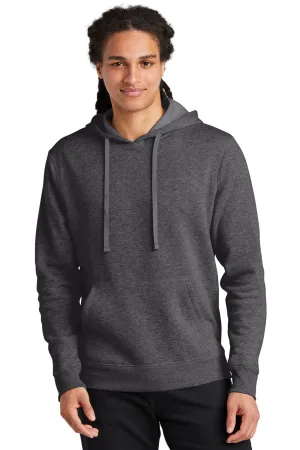 District Herren V.I.T. Schwere Fleece Kapuzenpullover Hoodie mit Beuteltasche - Heather Charcoal Grau