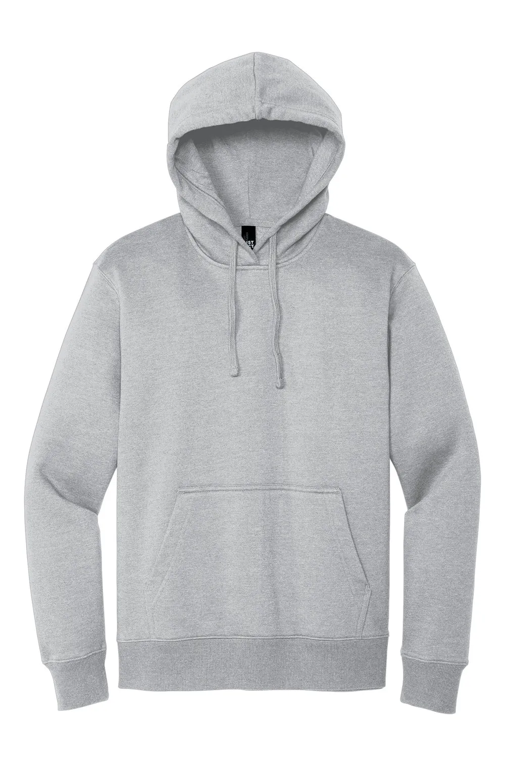 District Herren V.I.T. Schwere Fleece Kapuzenpullover Hoodie mit Beuteltasche - Heather Hellgrau