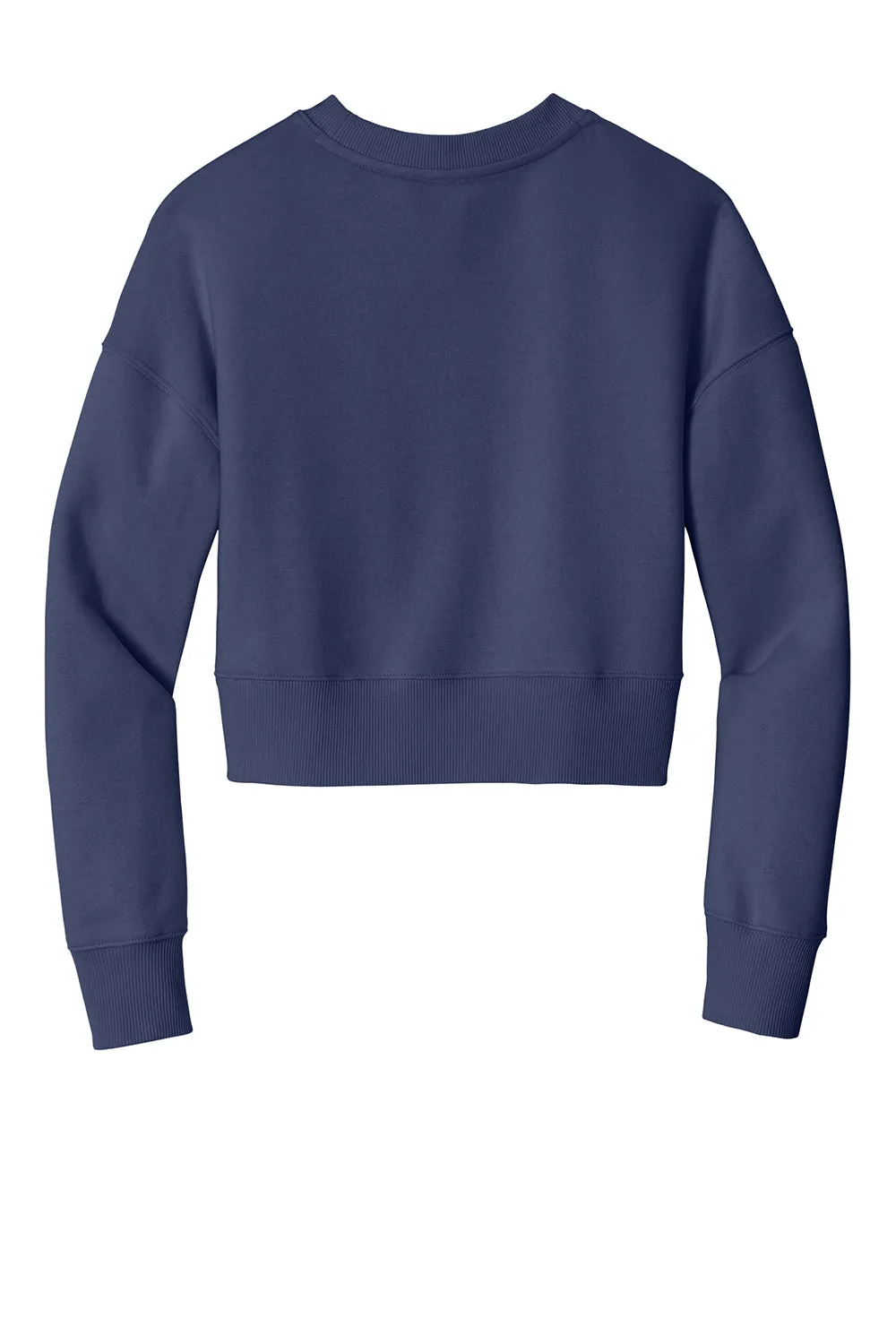 District Damen Perfektes Gewicht Fleece Cropped Crewneck Sweatshirt - Tansanitblau