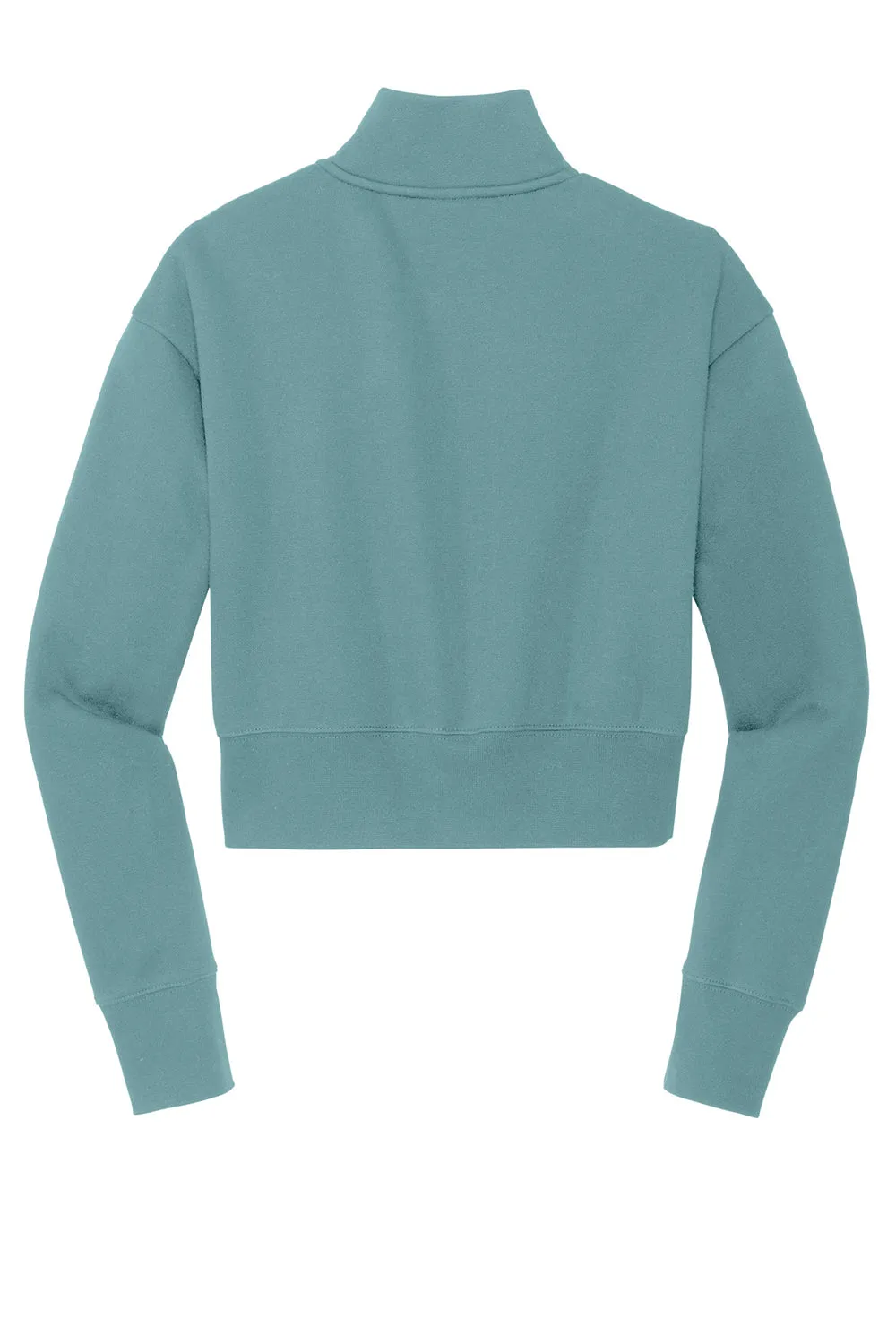 District Damen V.I.T. Fleece 1/4 Zip Sweatshirt - Eukalyptus Blau