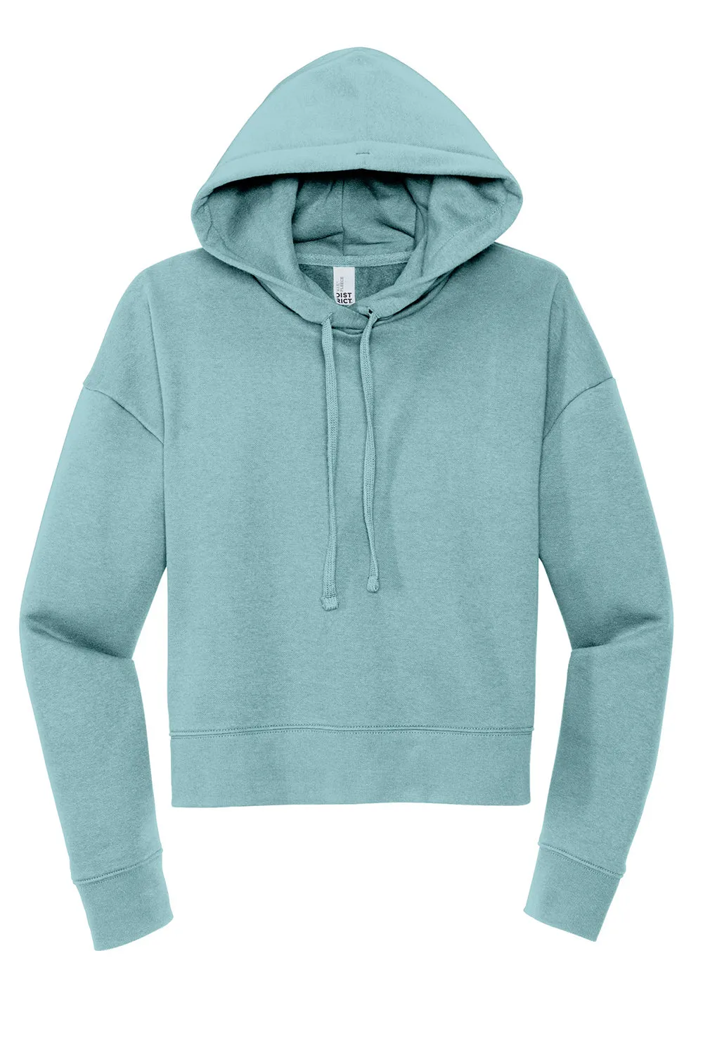 District Damen V.I.T. Fleece Kapuzenpullover Hoodie - Eukalyptus Blau