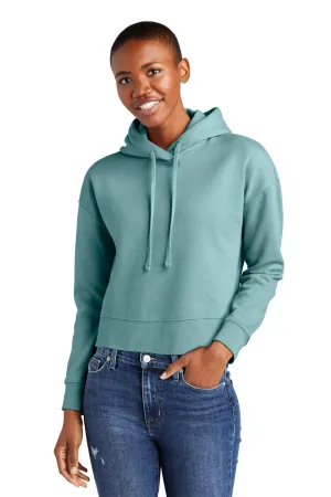 District Damen V.I.T. Fleece Kapuzenpullover Hoodie - Eukalyptus Blau