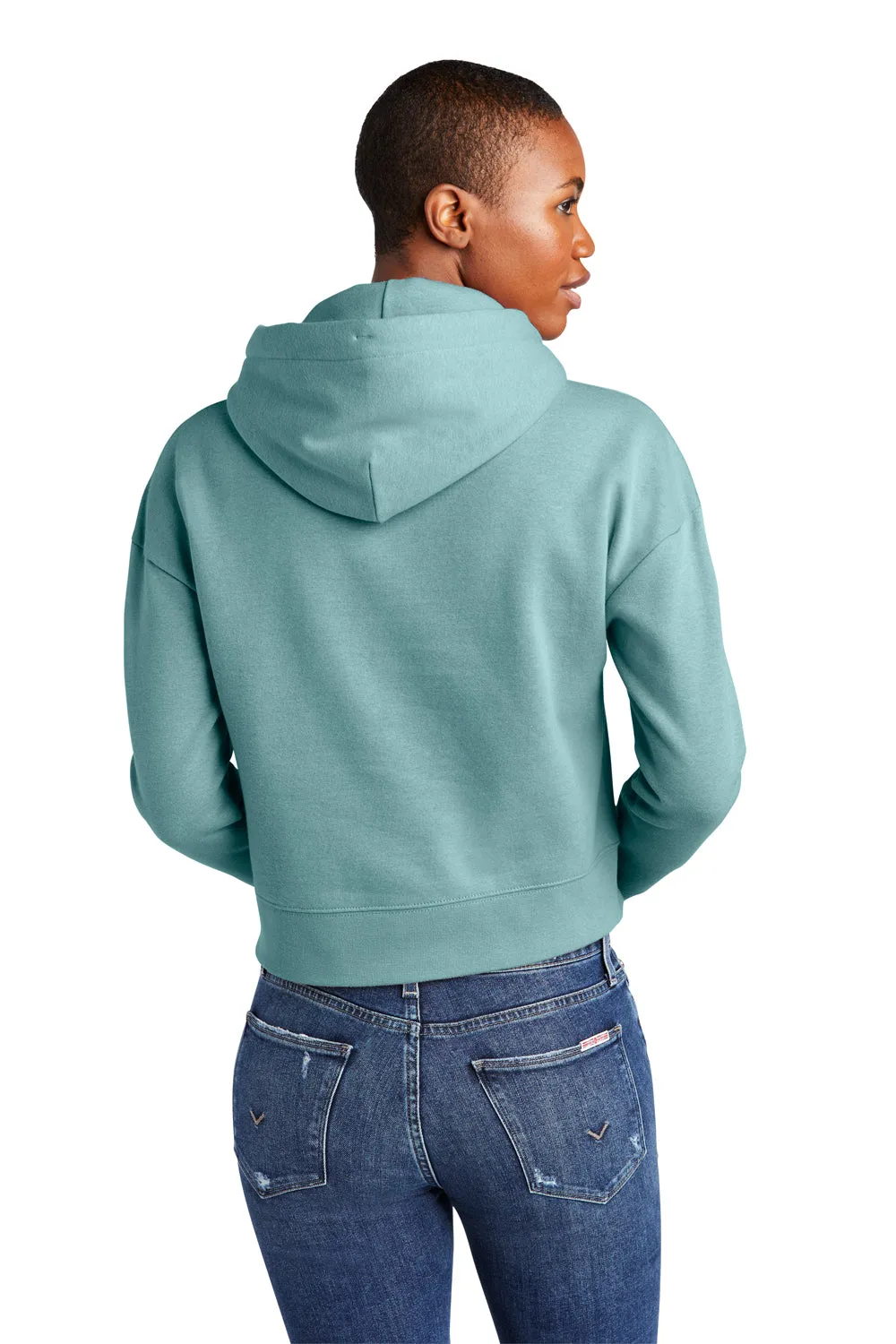 District Damen V.I.T. Fleece Kapuzenpullover Hoodie - Eukalyptus Blau