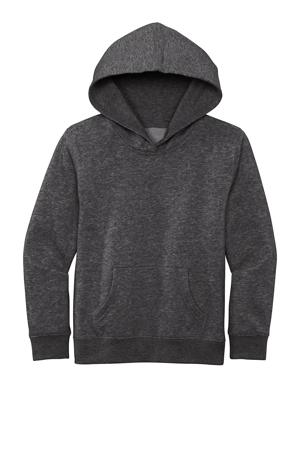District Jugend Wichtig Fleece Kapuzenpullover Hoodie mit Kangaroo-Tasche - Heather Charcoal Grau
