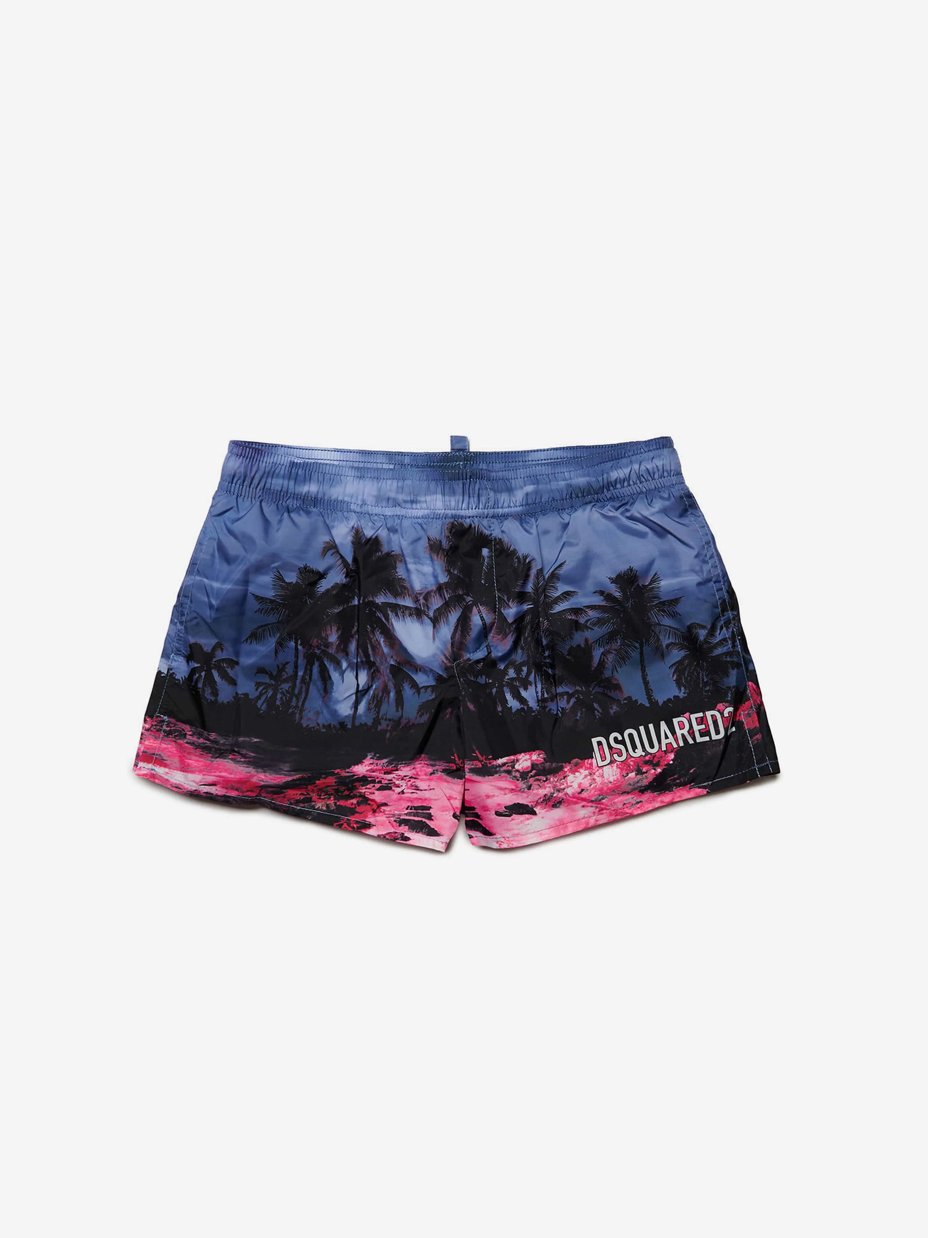 Dsquared2 Boys Palm Tree Badehose in Blau