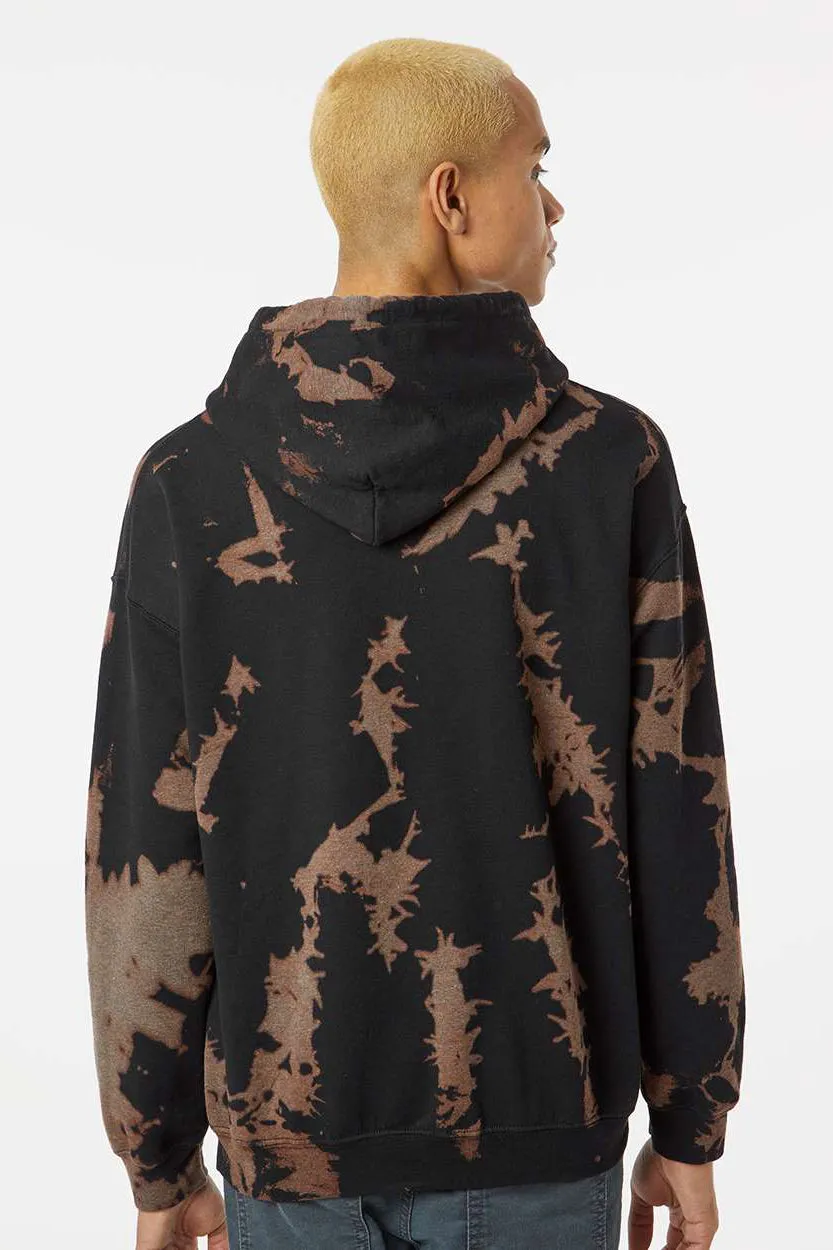 Dyenomite Herren Essential Fleece Bleichgewaschener Kapuzenpullover mit Kangaroo-Tasche - Gobi