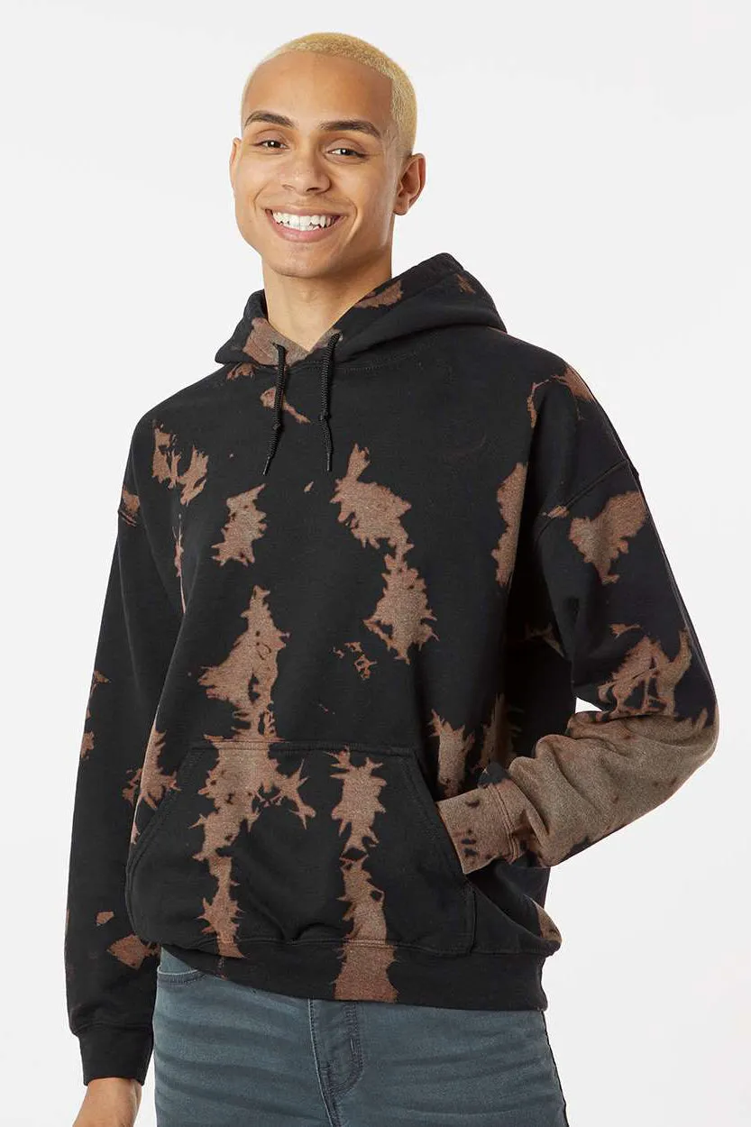 Dyenomite Herren Essential Fleece Bleichgewaschener Kapuzenpullover mit Kangaroo-Tasche - Gobi