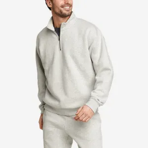 Eddie Bauer Herren Eddie Bauer Fleece Futter mit Kunst-Shearling 1/4-Zip - Hellgrau Eddie Bauer