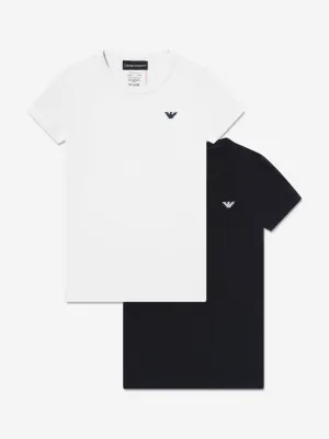 Emporio Armani Jungen 2er Pack T-Shirt-Set in Marineblau
