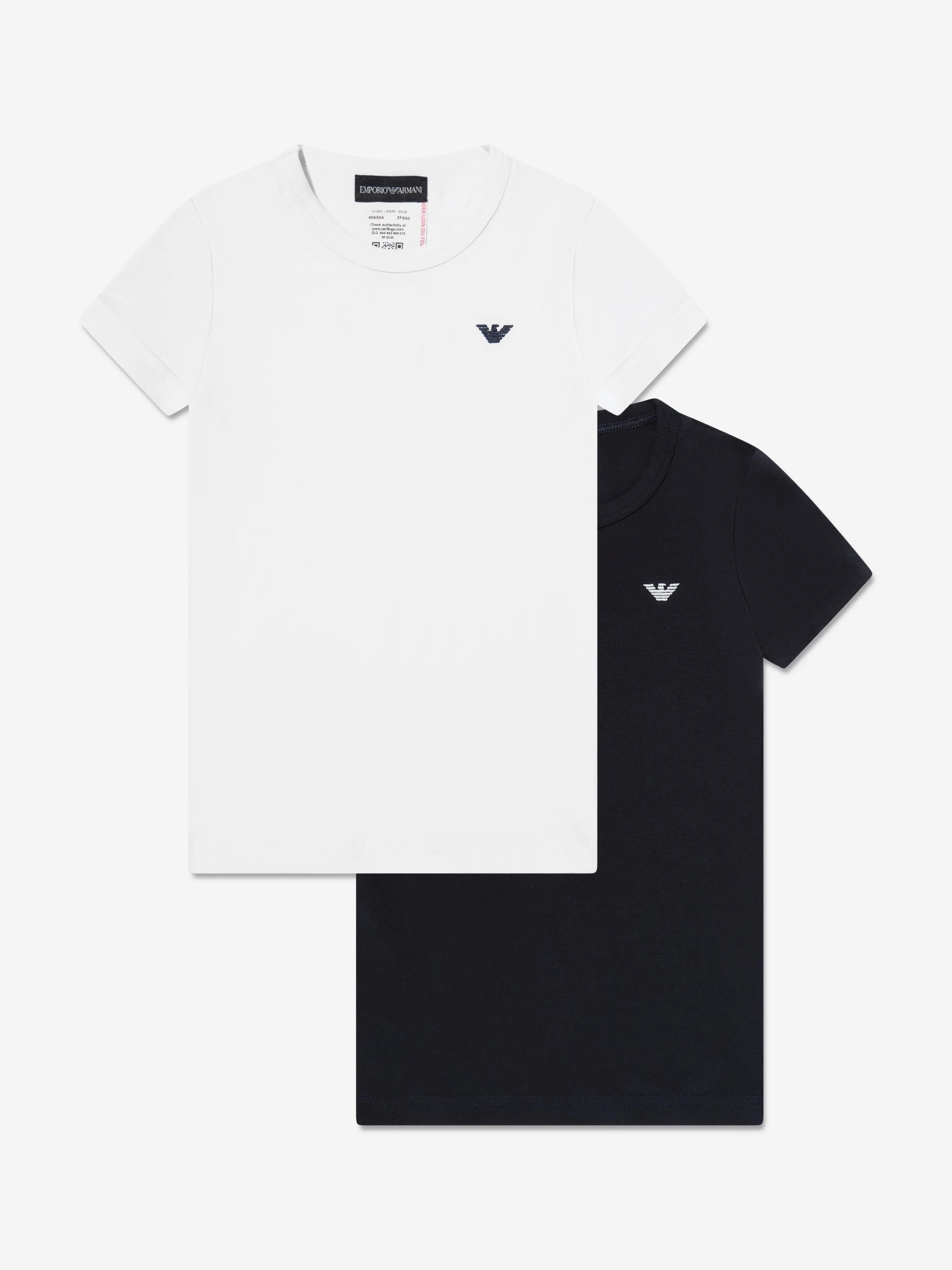 Emporio Armani Jungen 2er Pack T-Shirt-Set in Marineblau