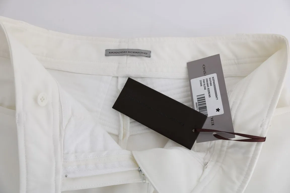 Ermanno Scervino Chic Slim Fit Baumwollhose für Damen
