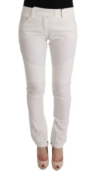 Ermanno Scervino Chic Slim Fit Baumwollhose für Damen