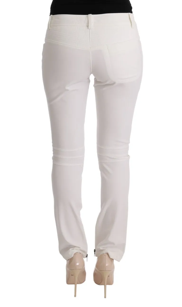 Ermanno Scervino Chic Slim Fit Baumwollhose für Damen