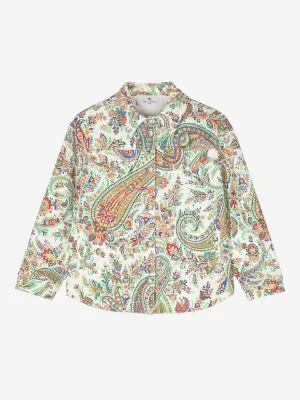 Etro Mädchen Blumen-Paisley-Jacke in Mehrfarben