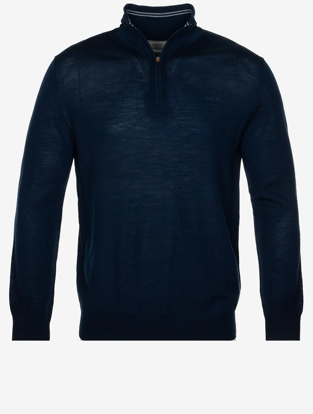 Extrafeine Merinowolle Halbzip Marine