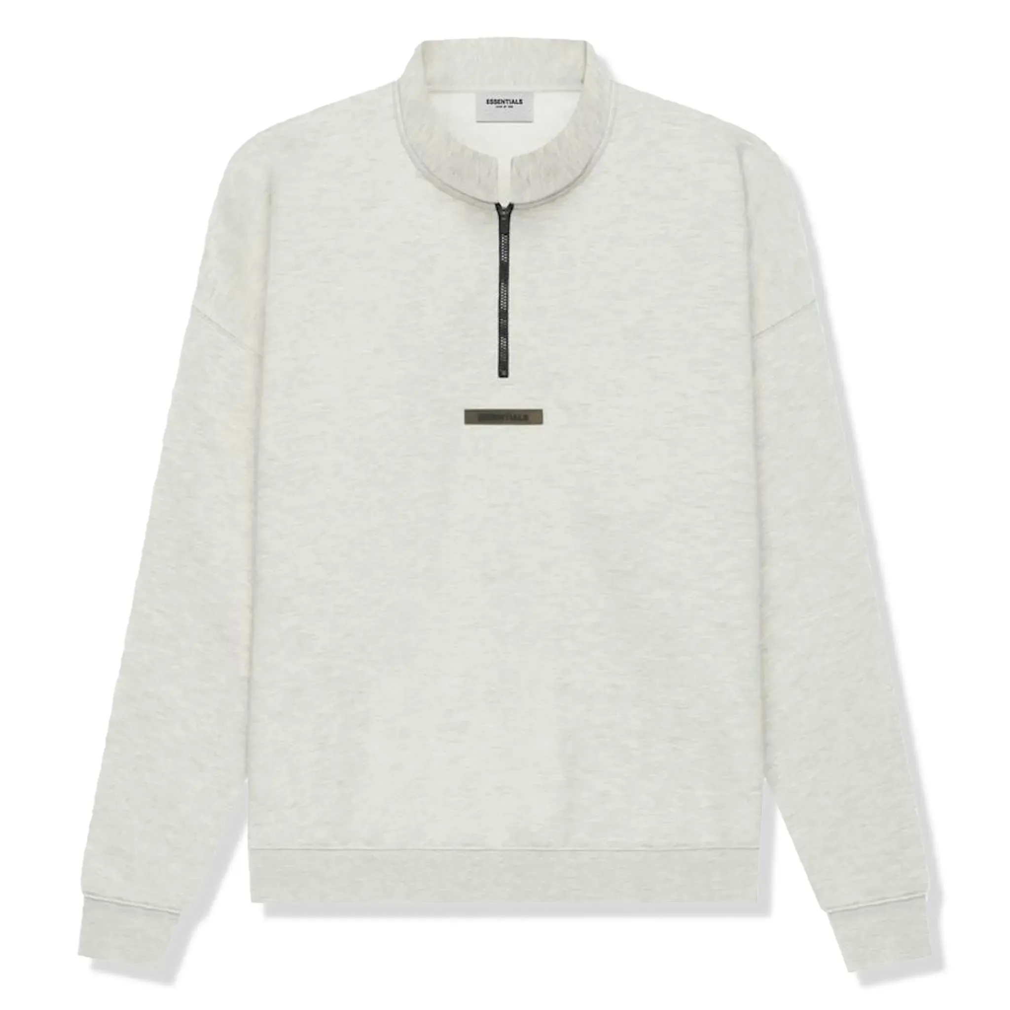 Fear Of God Essentials Light Heather Oatmeal Halb-Zip Sweatshirt Fear of God Essentials Kleidung