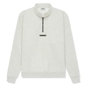 Fear Of God Essentials Light Heather Oatmeal Halb-Zip Sweatshirt Fear of God Essentials Kleidung