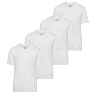 FILA - Herren V-Ausschnitt 4er-Pack Jersey-T-Shirt (FM0115CT 100)