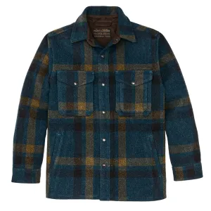Filson Gefütterte Mackinaw Jac-Shirt in Türkis / Ocker Karo