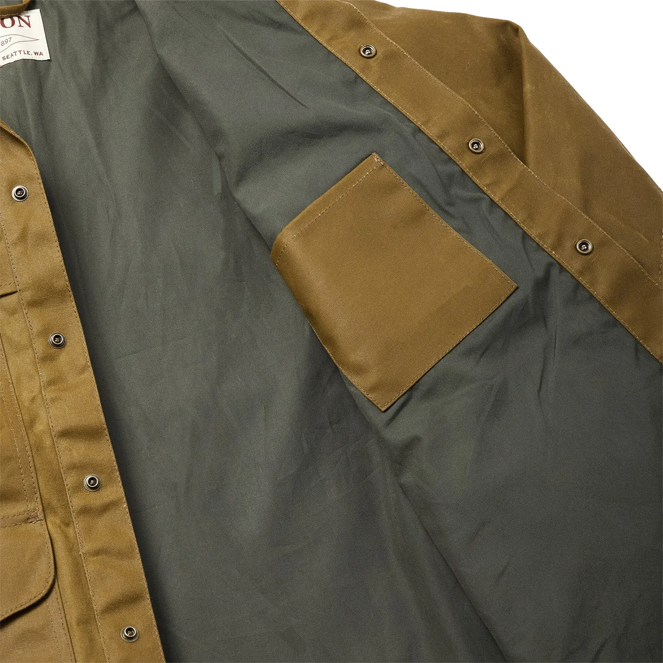 Filson Gefütterte Tin Cruiser Jacke Dunkelbeige