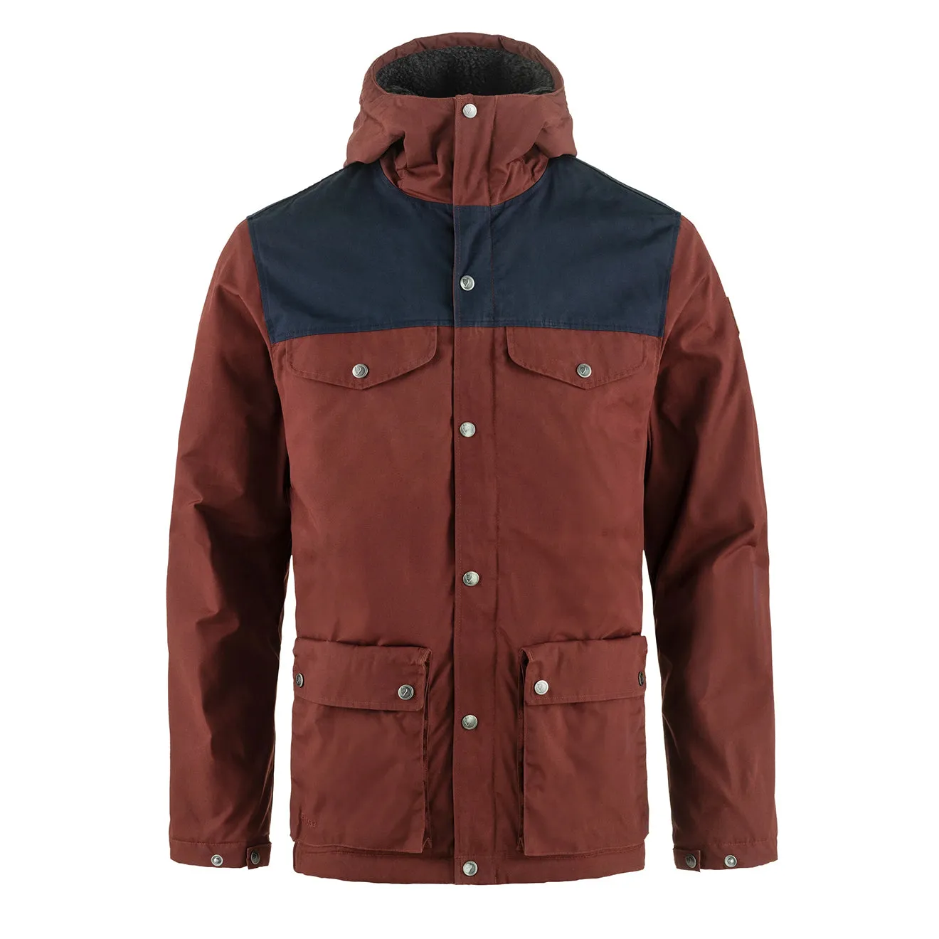 Fjällräven Grönland Winterjacke Kastanienbraun / Dunkelblau