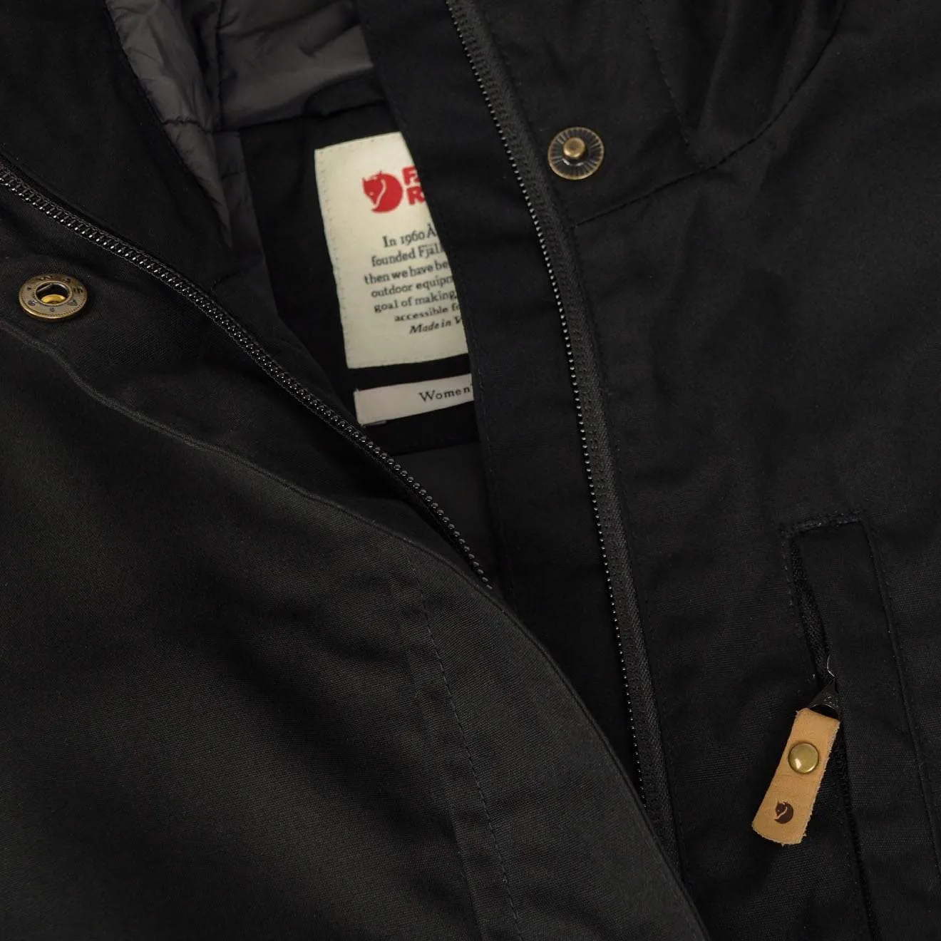 Fjallraven Damen Kiruna gefütterte Parka Schwarz