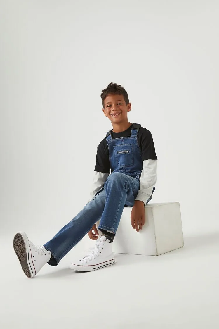 Forever 21 Kids Bundhose mit Schnalle (Mädchen   Jungen) Hellblauer Denim Forever 21