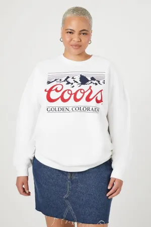 Forever 21 Plus Damen Coors Motiv-Pullover Weiß/Mehrfarbig Forever 21